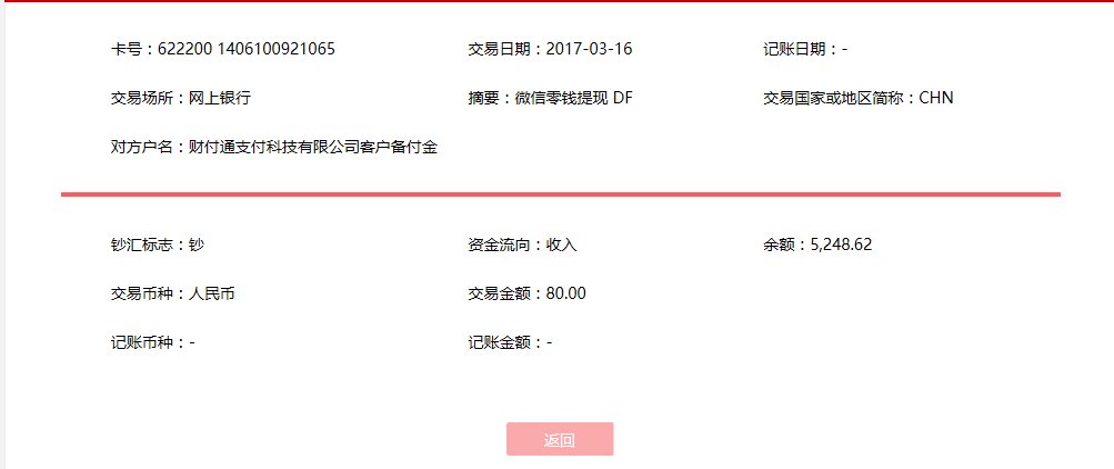 3月16日阜陽(yáng)安客戶轉(zhuǎn)賬80元至微信賬戶